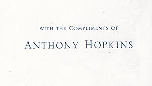 Anthony Hopkins Silence Of The Lambs Star Official Compliments Slip Ephemera
