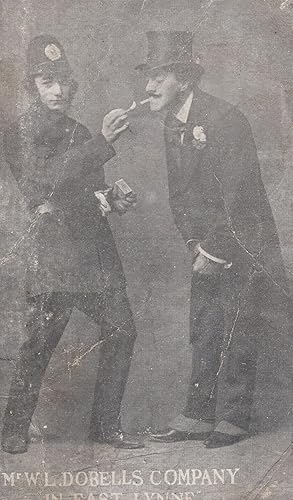East Lynne Drama Play Padstow Policeman Very Worn Antique Postcard