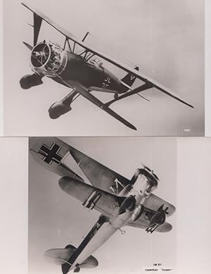 Henschel HS 123 Aircraft WW2 Plane 2x Vintage Plain Back Postcard Old Photo s