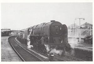 92102 Train Passes Cheadle Heath Station in 1966 Birkenhead Railway Postcard