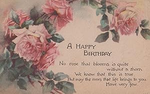 Roses A Rose Without A Thorn Antique Romance Greetings Postcard