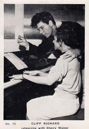 Cliff Richard Rehersing With Cherry Walner Old Cigarette Photo Trading Card