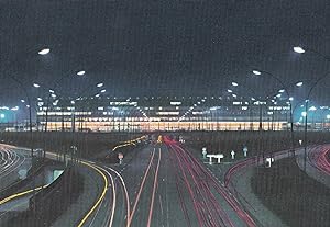 Paris Orly Airport At Night 1960s Postcard