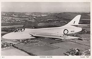 Hawker Hunter Tucks Military Plane Vintage Postcard
