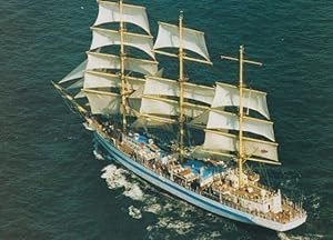 STS MIR St Petersburg Russian Boat Cutty Sark Tall Ships Race Souvenir Postcard