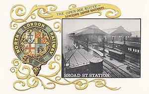 North London Railway Broad Street Junction Train Open Air Route Postcard