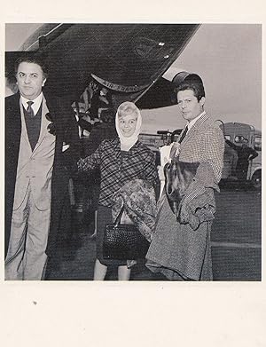 Frederico Fellini Gulieta Boarding Air France Plane Postcard