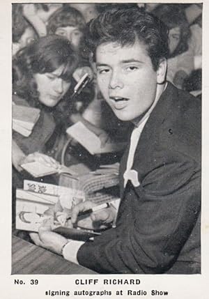 Cliff Richard Signing Autograph s At Radio Show Cigarette Photo Trading Card