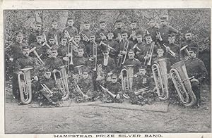 Hampstead London Silver Brass Band Fundraising For Uniform Antique Old Postcard