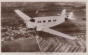 Junkers G31 Sepia Satin Series Monoplane Birds Eye Vintage Real Photo Postcard
