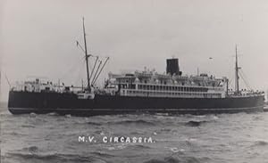MV Circassia Vintage Cruise Liner Ship Anchor Line Real Photo Postcard