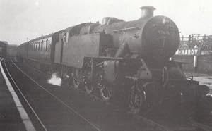 42676 LMS Engine Train in 1954 Stopping at Chorlton Cum Hardy Station Postcard