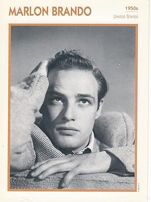 Marlon Brando Astrology USA Actor Rare Italian 8" x 5" Film Photo Card