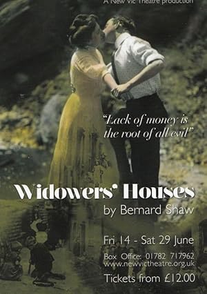 Widowers Houses Bernard Shaw Play New Vic Theatre Poster Postcard Style Card