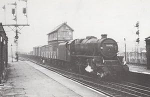 44934 Engine Train at Newton Heath Station in 1966 Railway Postcard