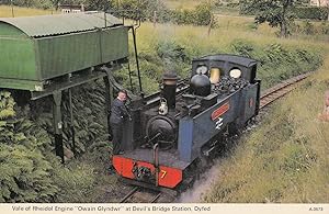 Vale Of Rheidol Engine Devils Bridge Station Dyfed Welsh Train Postcard