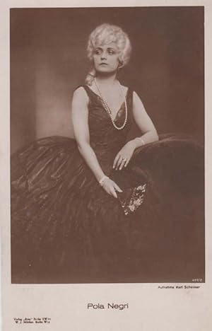 Pola Negri Antique Actress Photo Postcard