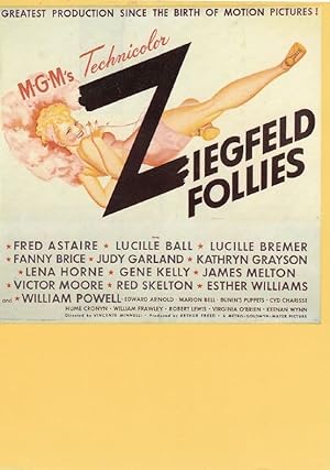 Ziegfeld Follies Fred Astraire Film Spanish Cinema Poster Postcard