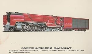 South African Railway Henschel Kassel 42 Inch Guage Locomotive Train Postcard