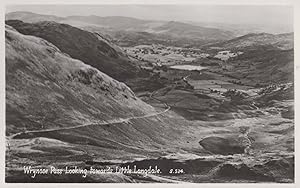 Wrynose Pass Little Langdale Aerial Birds Eye Real Photo Vintage Mint Postcard