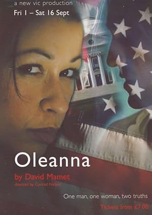 Oleanna David Mamet Play New Vic Theatre Gala Poster Postcard Style Card