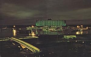 Aeroquay Terminal Toronto Airport At Night Illuminations Postcard