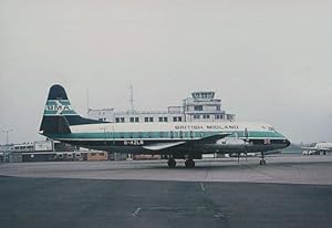 BMA Viscount G-AZLR Plane at Birmingham Airport Limited Edition of 300 Postcard