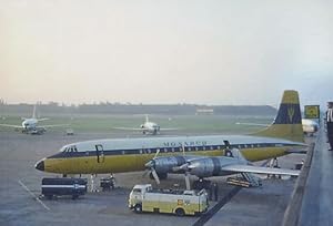 Monarch Britannia Plane G-AOVL at Manchester Airport 1969 Limited 300 Postcard