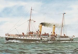 PS Queen Of Kent Southend On Sea Museum Watercolour Painting History Postcard