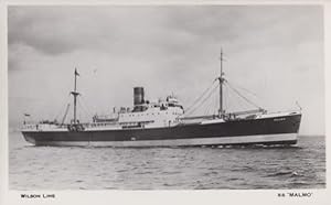 SS Malmo Wilson Line Ship Liner Vintage Postcard