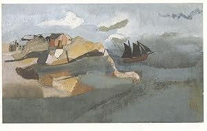 Ben Nicholson Cornwall Boat Disaster Painting Postcard