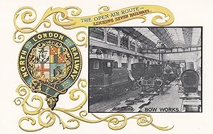 North London Railway Bow Works Train Open Air Route Postcard