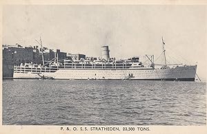 SS Stratheden P&O Antique Ship Postcard