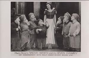 Harry Benet Snow White & The Seven Dwarfes Antique Theatre Show Photo Postcard