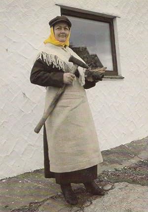 Carmarthenshire Copper Mining Lady Miner Fashion Dress Welsh Costume Postcard
