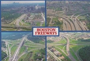 Houston Freeways Transportation Engineering Motorway Transport USA Postcard