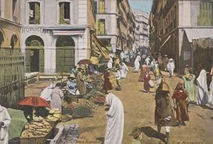 Alger Place Randon Rue Marengo Algeria Old Market Postcard