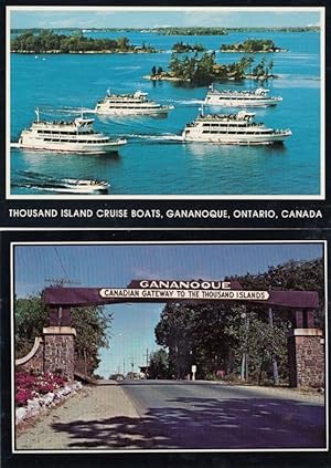 Ganagoque Thousand Island Cruise Boats Entrance Sign 2x Postcard s
