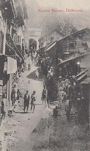 Dalhousie Sudder Bazaar Indian Old Postcard