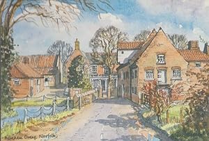 Burnham Overy Watercolour Painting Norfolk Artist Rare Postcard