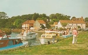 River Bure Coltishall Rising Sun Pub Inn Vintage Norfolk 1970s Mint Postcard