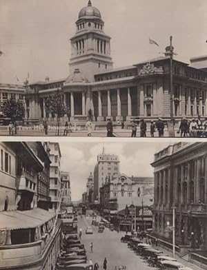 Johannesburg Town Hall & Eloff Street 2x Vintage Real Photo Postcard s