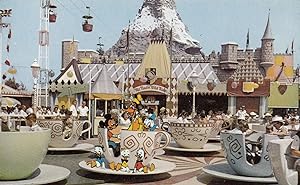 Disneyland Mad Tea Party Alice In Wonderland Ride Postcard