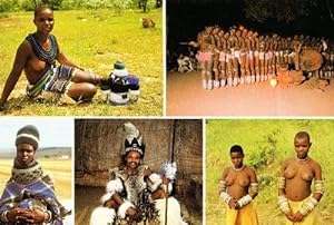 Ndebele Snake Dance Toy Doll Beadwork Fashion Zulu Warrior African Postcard