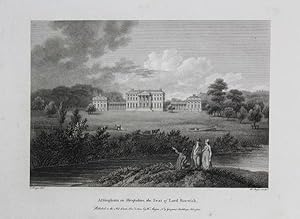 Original Antique Engraving Illustrating Attingham Park in Shropshire, the Seat of Lord Berwick. P...