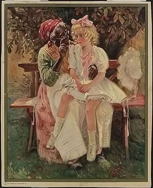 Untitled Color Print of African American Nanny and White Caucasian Child.