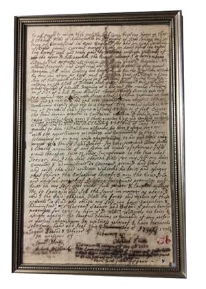Original Bill of Sale conveying 23 acres of land in Killingworth from Obadiah Platts to William W...