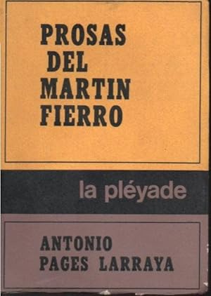 PROSAS DEL MARTIN FIERRO.