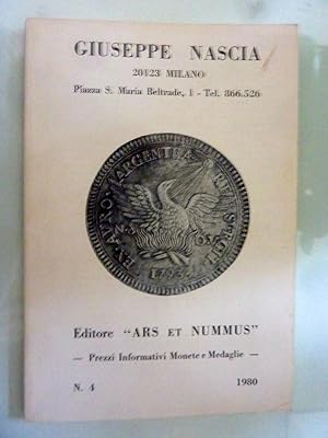 Prezzi informativi monete e medaglie n.° 4 1980