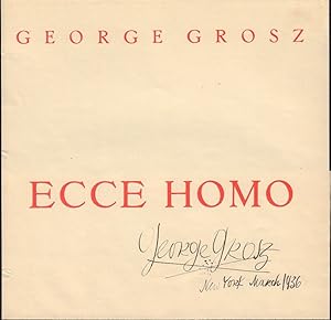 Title page to Ecce Homo signed in New York March, 1936